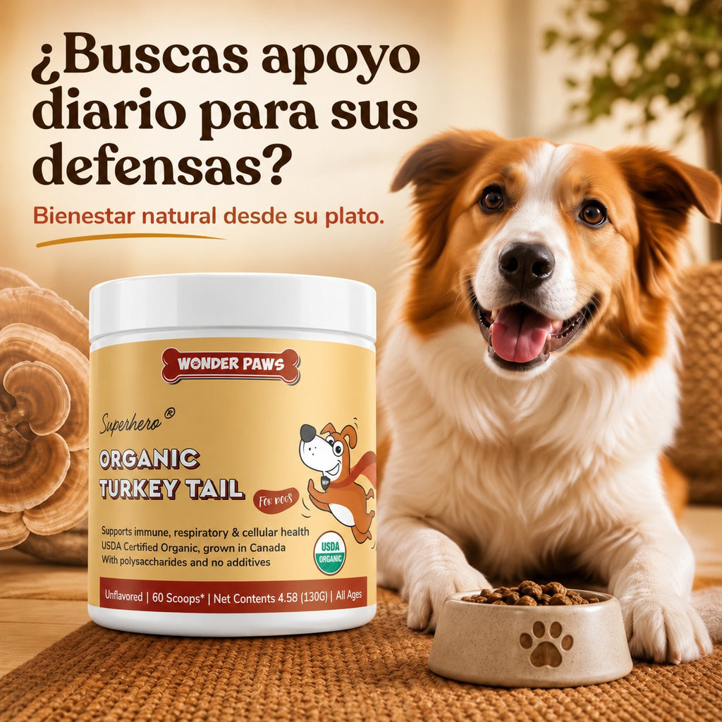 ImmunoPaws 130g – Hongo Turkey Tail Orgánico para Perros