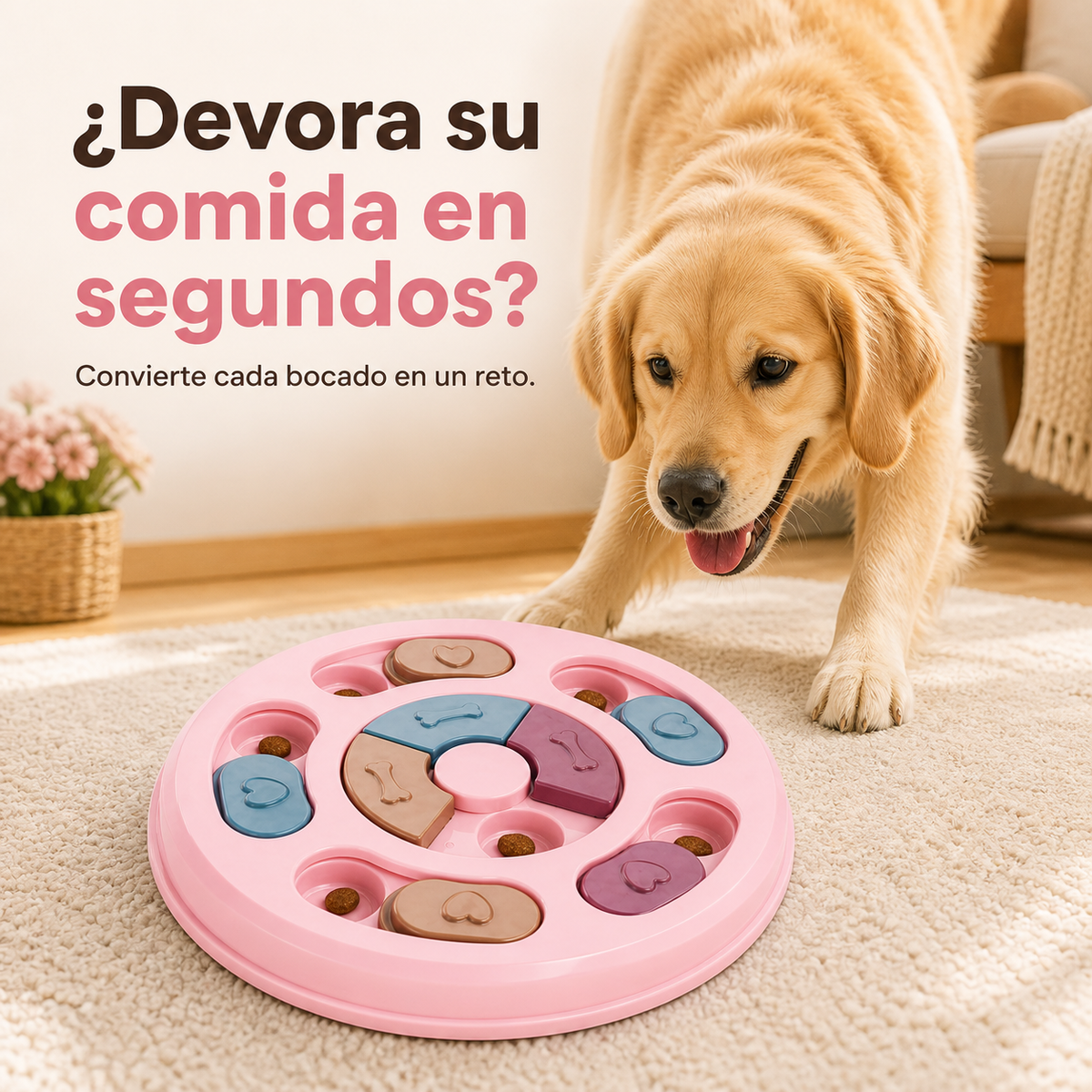 NutriSlow Puzzle rosa - convierte la comida en un reto interactivo
