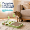 Rascador interactivo para gatos como alternativa a usar los muebles para jugar