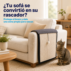 Protector rascador para evitar que el gato use el brazo del sofá